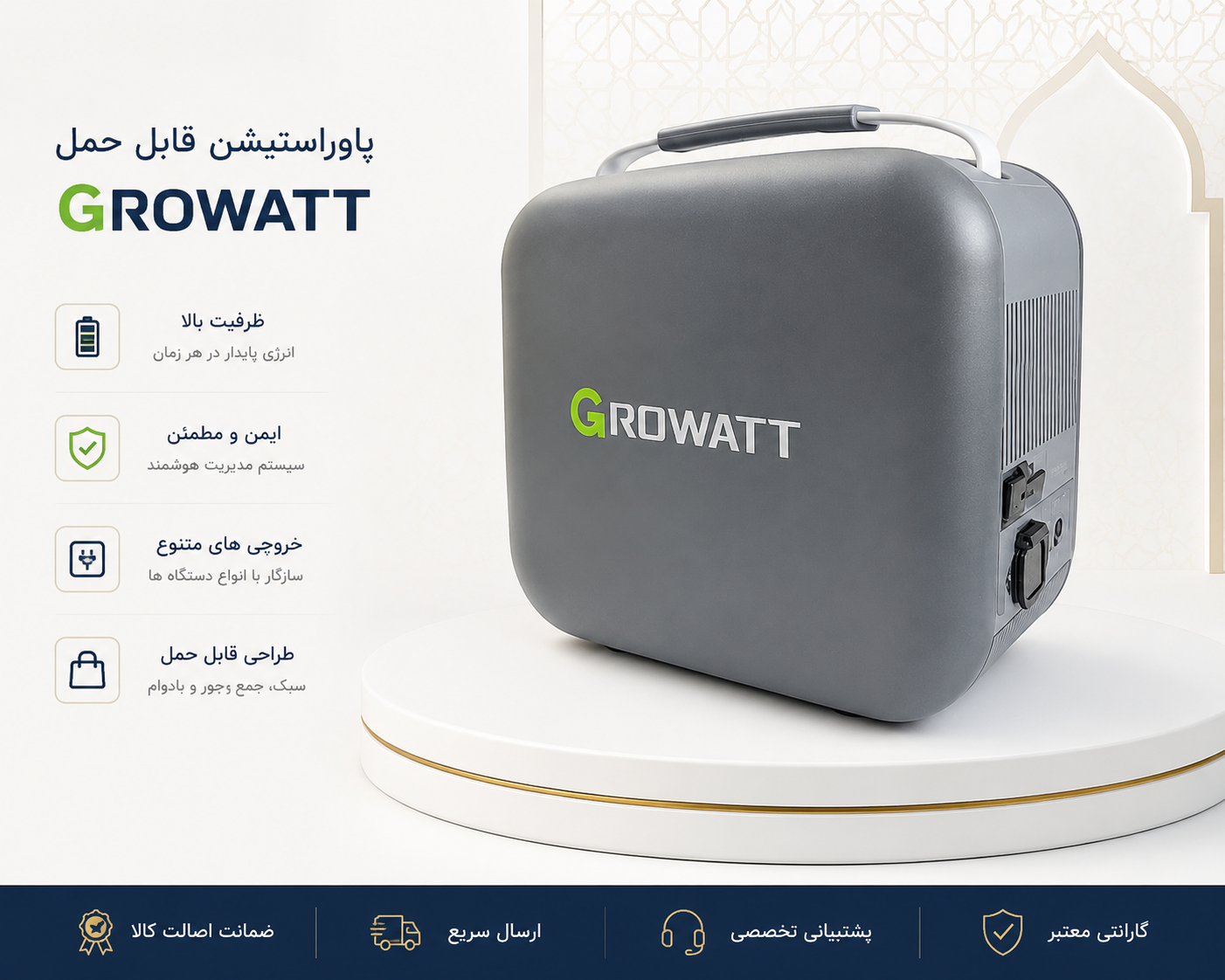 چرا پاوراستیشن قابل حمل Growatt Infinity 1000 بهترین انتخاب برای برق اضطراری، کمپینگ و سفر است؟